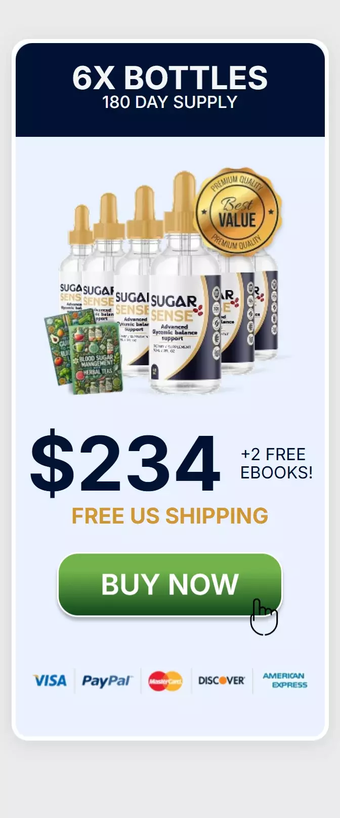 Buy Sugar Sense 6 Bottles